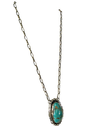 R sterling turquoise necklace