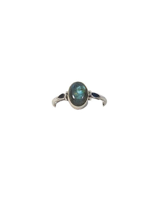 R sterling labradorite ring