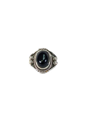 R sterling black onyx ring
