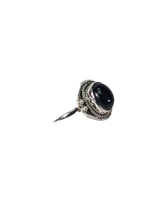 R sterling black onyx ring