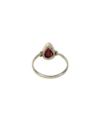 R sterling raw ruby ring