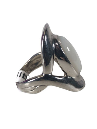 R Sterling shell ring