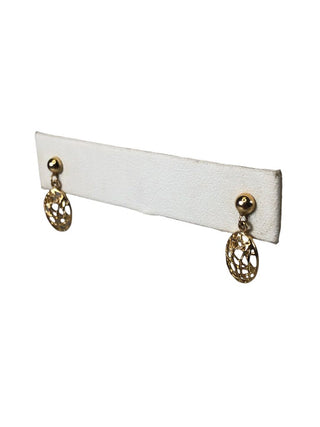 R 14k filigree oval earrings