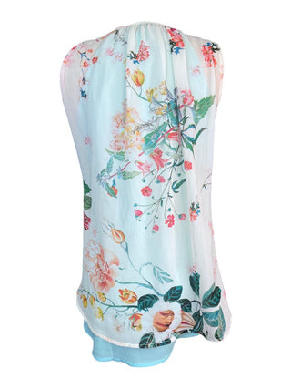 R Double Layered Floral Blouse