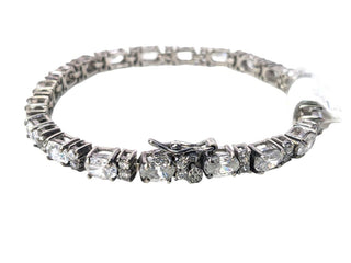 R sterling cz tennis bracelet