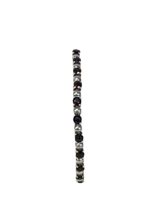 R sterling garnet cz bracelet