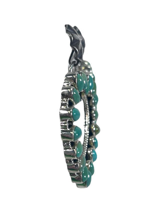 R sterling turquoise heart earrings