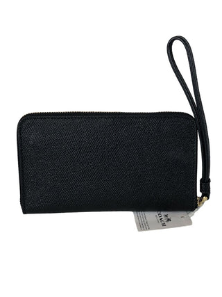 R Leather Zip Around Phone Wallet