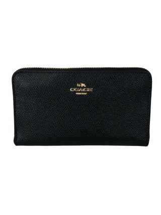 R Leather Zip Around Phone Wallet
