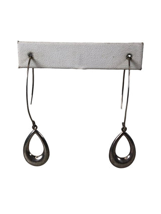 R Sterling threaded wire loop earrings