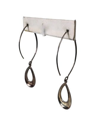 R Sterling threaded wire loop earrings