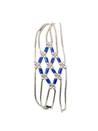 R Sterling liquid silver/bead bracelet