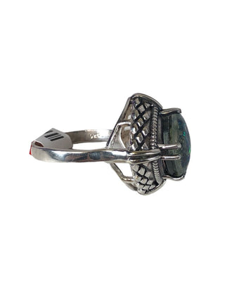 R Sterling doublet ring