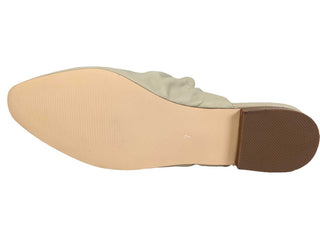 R leather slide pointed toe