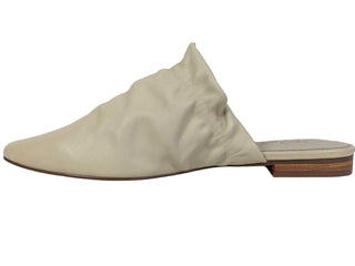 R leather slide pointed toe