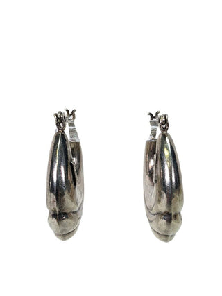 R sterling hoop earrings