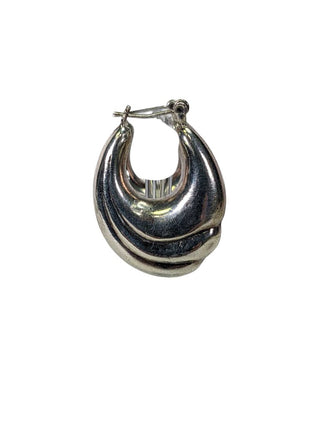 R sterling hoop earrings
