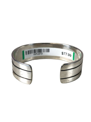 R Sterling stamped cuff bracelet