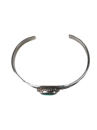 R Sterling stone cuff bracelet