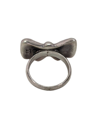 R sterling bow ring