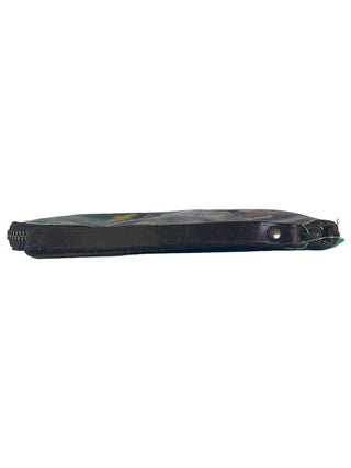 R floral leather wristlet