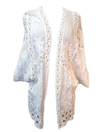 R Crochet w/Embroidery Open Front