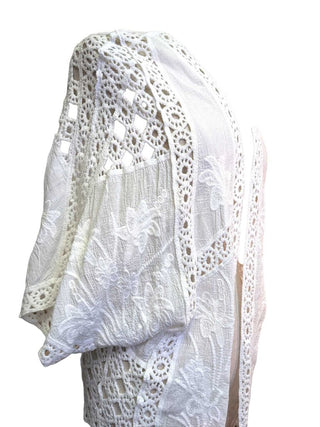 R Crochet w/Embroidery Open Front