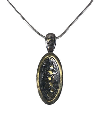 R Sterling/18K Initial necklace