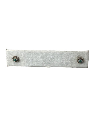 R Sterling stone post earrings