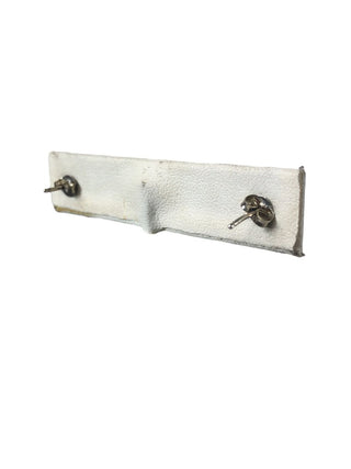 R Sterling stone post earrings