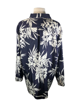 R Floral button front shirt