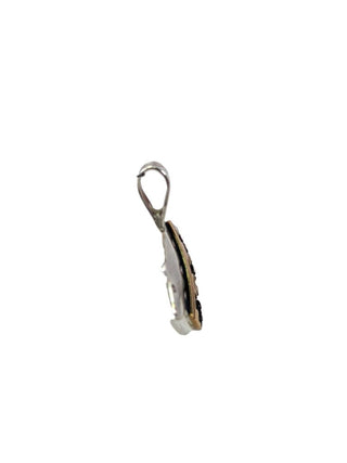 R vintage sterling & gold overlay bear pendant