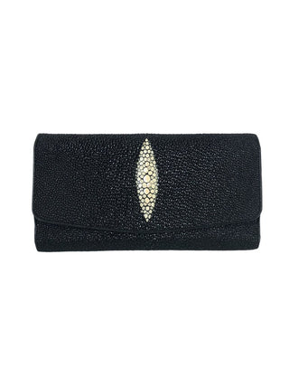 R Stingray skin tri-fold wallet