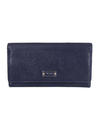 R Leather flap wallet