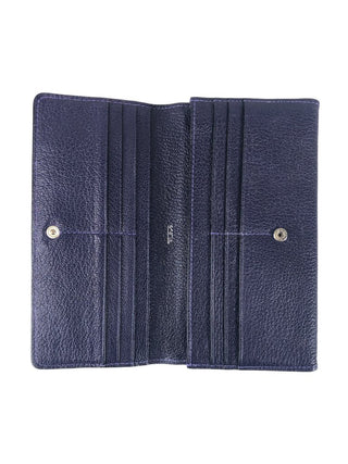 R Leather flap wallet