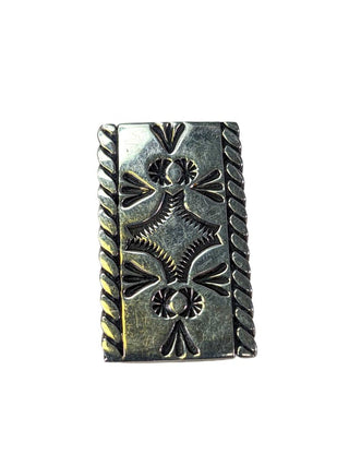R SS Stamped Rect Ring