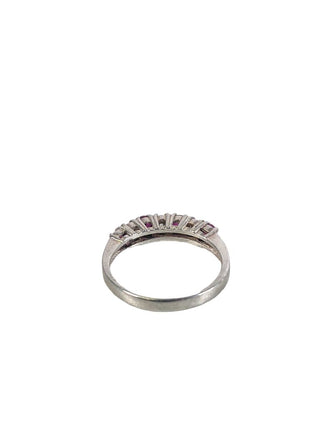 R Sterling multi stone ring