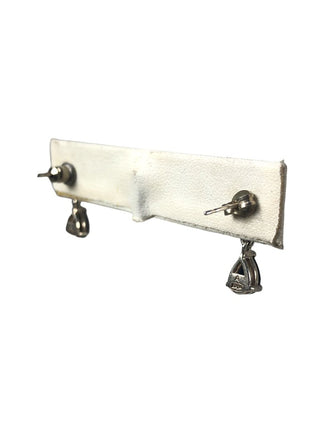 R Sterling teardrop stone earrings