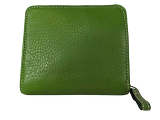 R leather zip around