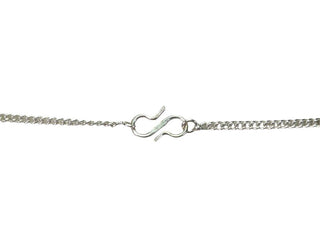 R Silver Plated Stone Necklace