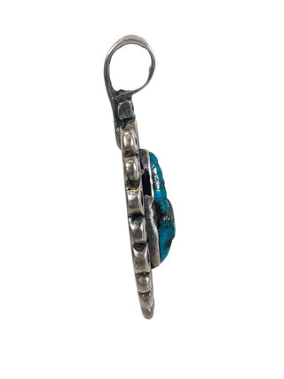 R Sterling stone pendant