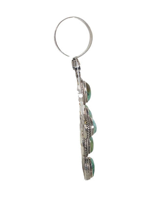 R Sterling stone cross pendant