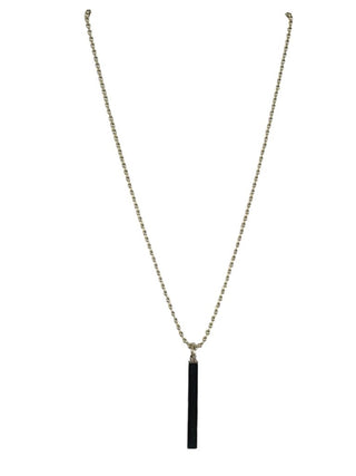 R Sterling inlaid stone bar necklace
