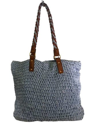 R Straw Tote w/Small Pouch