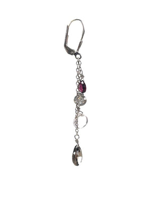 R Sterling wire wrapped briolette (4) earrings
