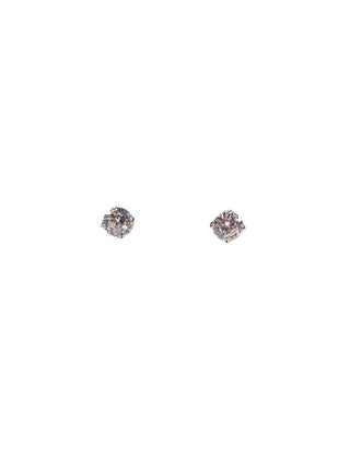 R Sterling cz stud earrings