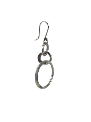 R Sterling 3-loop earrings