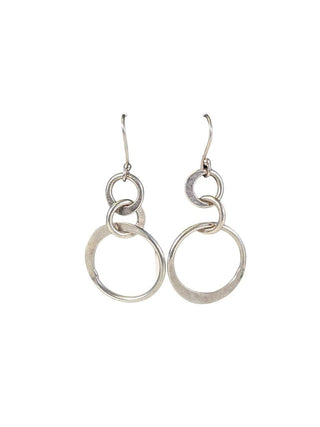 R Sterling 3-loop earrings