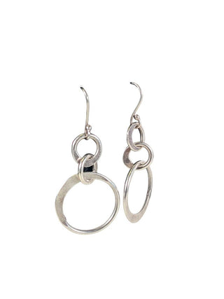 R Sterling 3-loop earrings