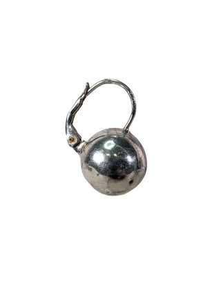 R sterling lever back ball earrings